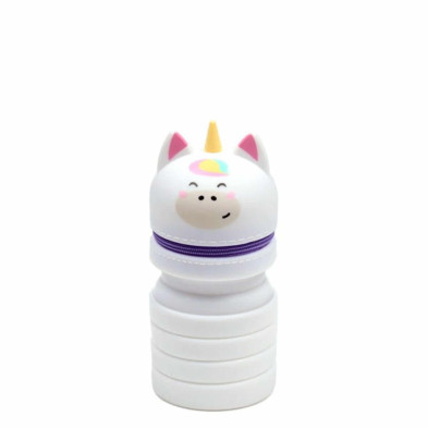 imagen 4 de estuche de silicona con cremallera unicornio