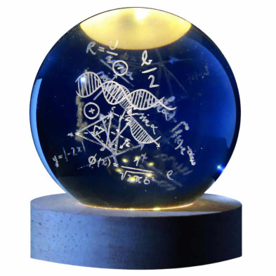Imagen lámpara bola de cristal 3d tema fantasia 8cm diame