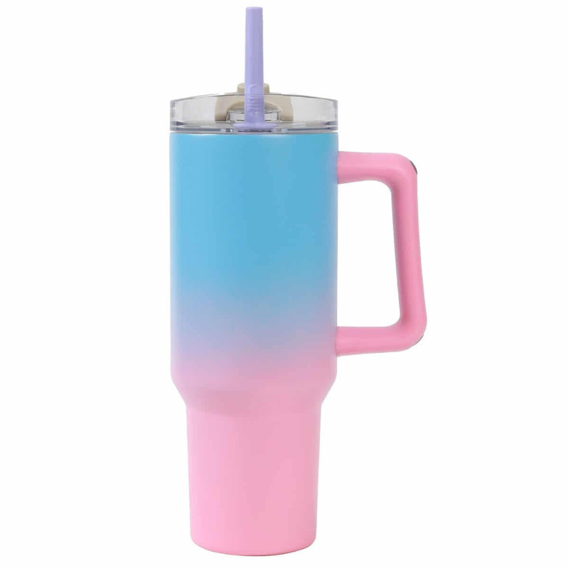 Imagen taza de viaje 1200ml sombreada rosa y azul