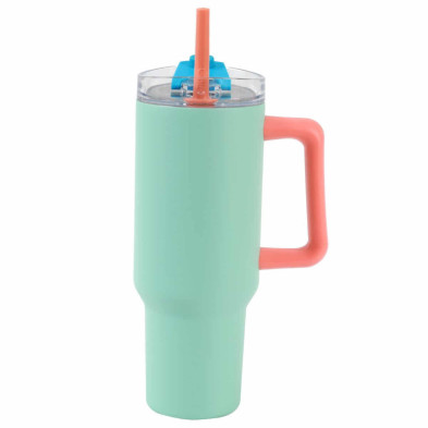 Imagen taza de viaje 1200ml verde azulado