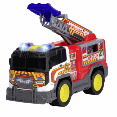 Imagen camion bomberos 30cm con luz y sonido