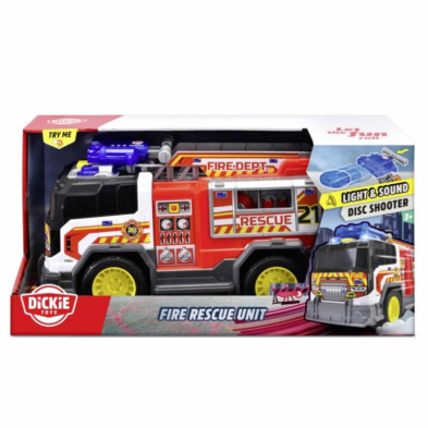 imagen 6 de camion bomberos 30cm con luz y sonido