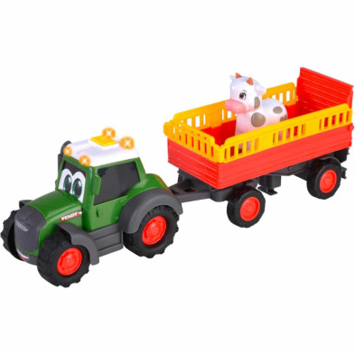 Imagen tractor fendt trailer con animales 30cm