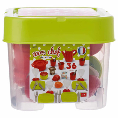 Imagen set vajilla smoby 36 piezas accesorios cocina