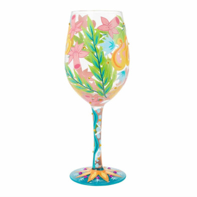 imagen 2 de copa de vino fashion floral lolita