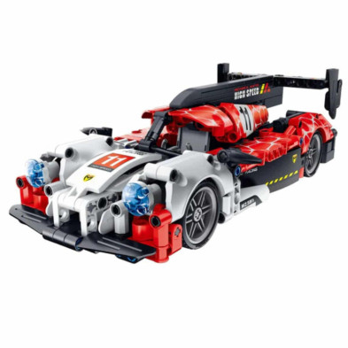 Imagen immaster coche de carreras blanco rojo 605811