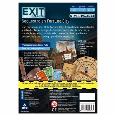 imagen 2 de juego de mesa exit secuestro en fortune city devir