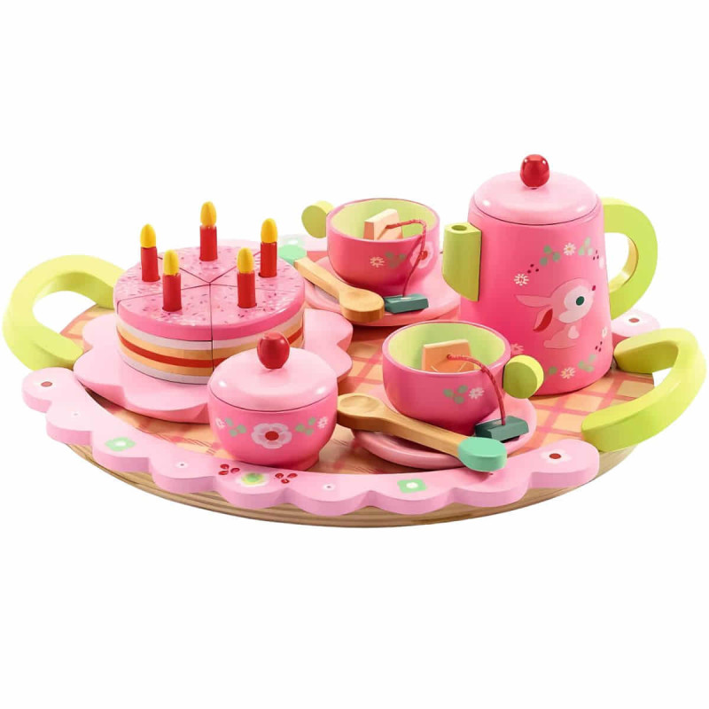 Imagen juego de tacitas merienda lili rosa djeco Imagen juego de tacitas merienda lili rosa djeco