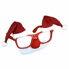 ÓCULOS COM CHAPÉU DE NATAL - ACESSÓRIO DIVERTIDO E FESTIVO