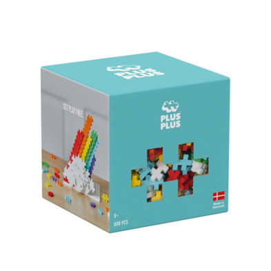 Imagen cubo de piezas arcoiris 600 piezas plus plus