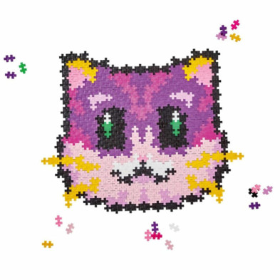 imagen 2 de puzzle by number gatito 500 piezas plus plus