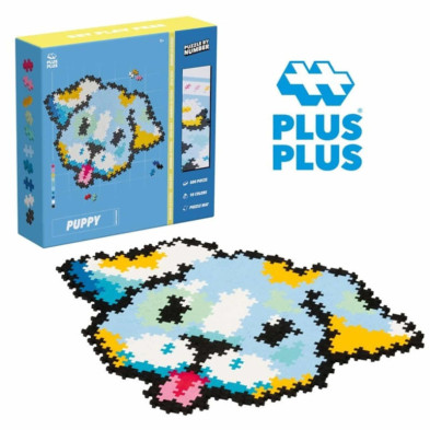 imagen 1 de puzzle by number cachorro 500 piezas plus plus