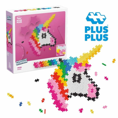 imagen 1 de puzzle by number unicornio 250 piezas plus plus