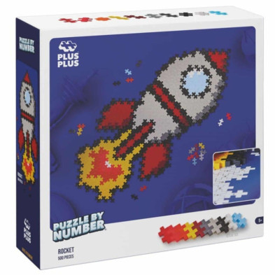 Imagen puzzle by number cohete 500 piezas plus plus
