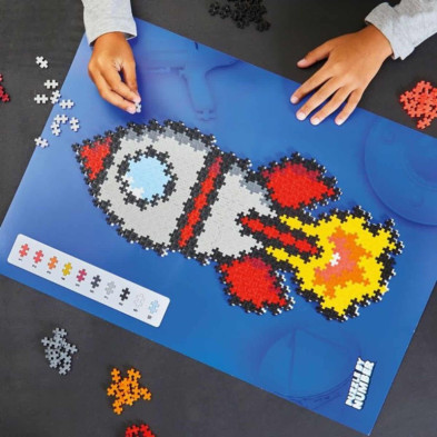 imagen 2 de puzzle by number cohete 500 piezas plus plus