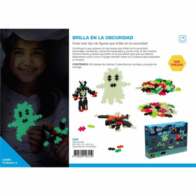 imagen 3 de puzzle brilla en la oscuridad 500 piezas plus plus
