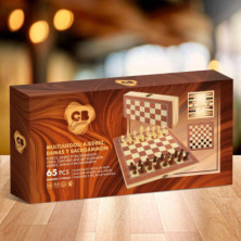 imagen 2 de juego ajedrez damas & backgammon madera 29x29