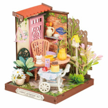 Imagen puzzle de madera face tea yard robotime