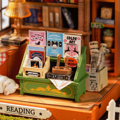 imagen 3 de puzzle de madera the muse bookshop robotime