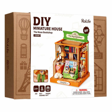 imagen 4 de puzzle de madera the muse bookshop robotime