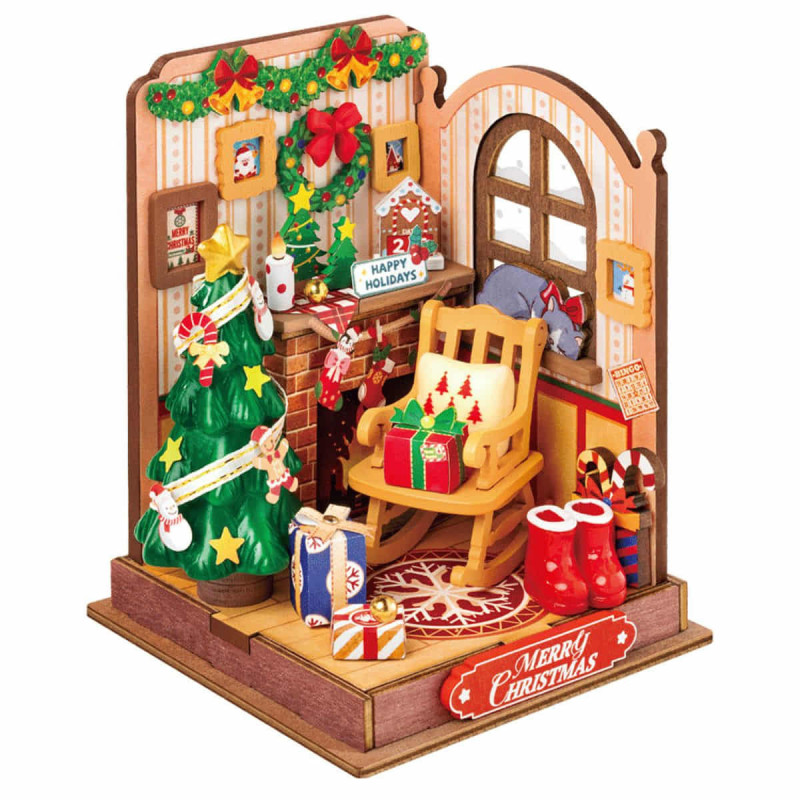 Imagen puzzle de madera christmas fireplace robotime Imagen puzzle de madera christmas fireplace robotime