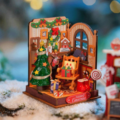 imagen 1 de puzzle de madera christmas fireplace robotime