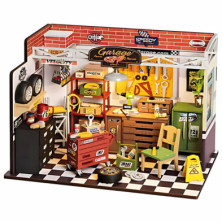 Imagen puzzle de madera garage workshop robotime