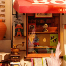 imagen 2 de puzzle de madera corner bookstore robotime