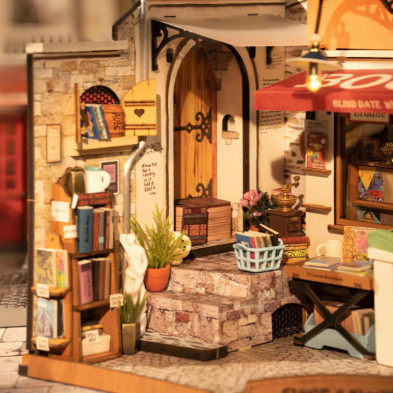 imagen 4 de puzzle de madera corner bookstore robotime