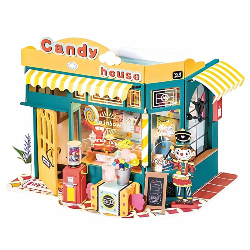 Imagen puzzle de madera candy house robotime