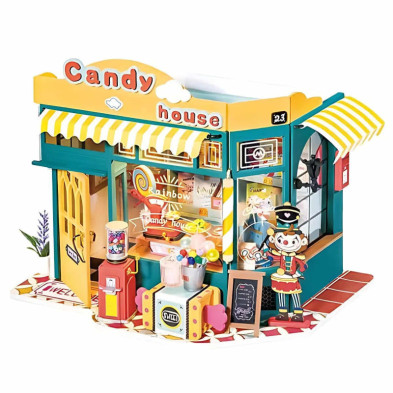 Imagen puzzle de madera candy house robotime