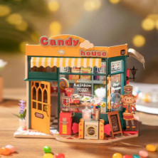 imagen 2 de puzzle de madera candy house robotime