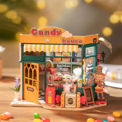 imagen 2 de puzzle de madera candy house robotime
