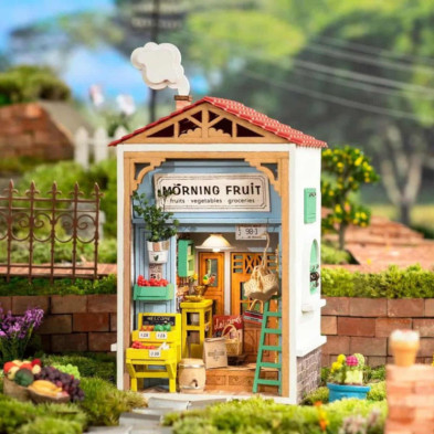 imagen 1 de puzzle de madera morning fruit store robotime