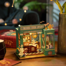 imagen 2 de puzzle de madera alices tea store robotime