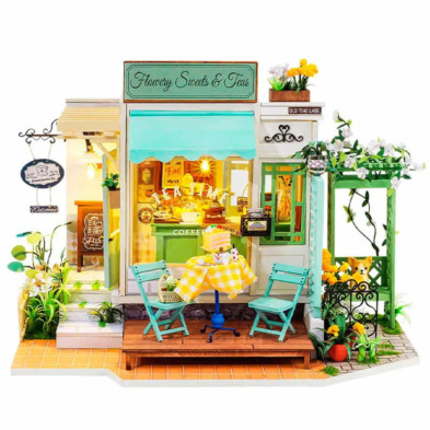 Imagen puzzle de madera flowery sweets & teas robotime