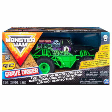 imagen 2 de coche radio control monster jam grave digger 1:24