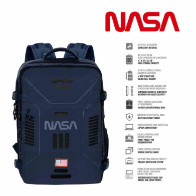 imagen 1 de mochila nasa mercury azul 47cm