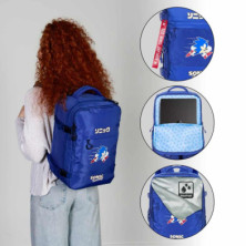 imagen 3 de mochila sonic mercury azul 40cm