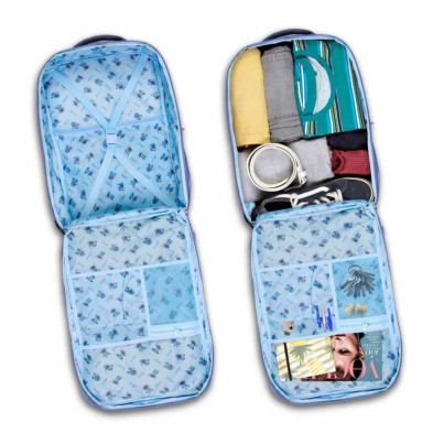 imagen 4 de mochila lilo & stitch mercury azul 40cm