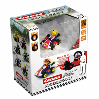 imagen 1 de coche radiocontrol peach mario kart mini rc 1:50
