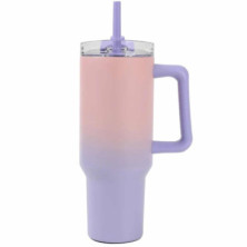 Imagen taza de viaje 1200ml sombreada rosa & lila
