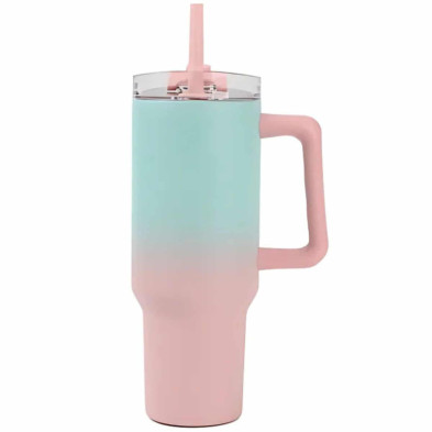 Imagen taza de viaje 1200ml sombreada verde azulado & ros Imagen taza de viaje 1200ml sombreada verde azulado & ros