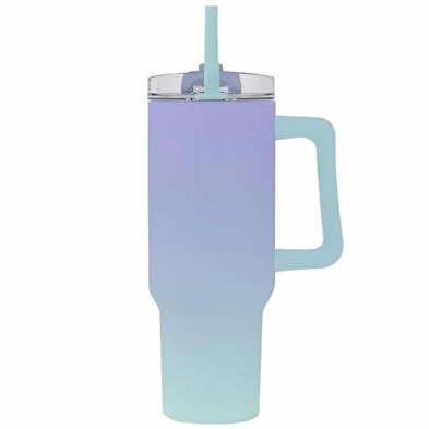 Imagen taza de viaje 1200ml sombreada lila & verde azulad Imagen taza de viaje 1200ml sombreada lila & verde azulad