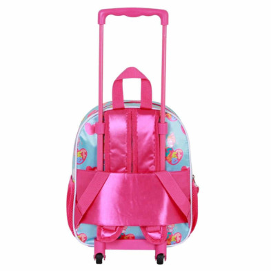 imagen 3 de mochila con carro hello kitty 3d 34cm