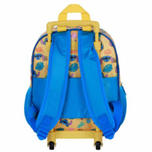 imagen 2 de mochila con carro lilo & stitch 3d 34cm ocean