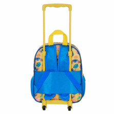 imagen 3 de mochila con carro lilo & stitch 3d 34cm ocean