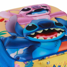 imagen 4 de mochila con carro lilo & stitch 3d 34cm ocean