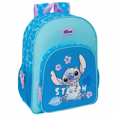 Imagen mochila stitch hawaii adaptable a carro 42cm