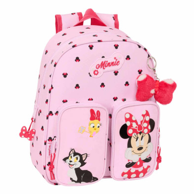 Imagen mochila minnie mouse naive 34cm adaptable a carro